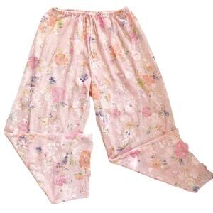 Victoria's Secret Pink Sheer Floral Mesh Swim Coverup Pants Medium